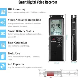 TFG Digital Voice Activated Recorder with Playback for Lectures, Meetings 8 GB Voice Recorder image 5