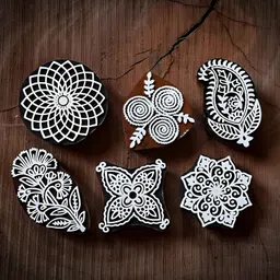 reniq Wooden Hand Carved Mehandi/Textile Printing/Pottery Carft/Saree Border/Canvas Printing Blocks-picture-10