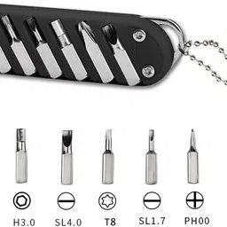 vyakat 6-in-1 Tool Keychain – Magnetic Screwdriver with Foldable Cutter for DIY-Travel 6 Multi-utility Knife image 3