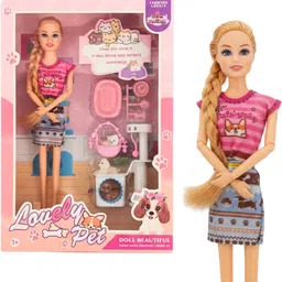 fairies & princess Fashion Doll with Pet Grooming Station | Pet Care & Bath Kids Role Play Toy Set-picture-46