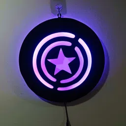 vndra Avenger Wood Art Thor Hulk Spiderman Ironman Light 16 Color Change LED Night Lamp image 3