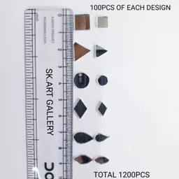 sk art gallery 12 DIFFERENT SHAPES MIRROR FOR CRAFT IN 1 SHAPES 100PCS, TOTAL=1200PCS. image 2