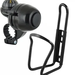 Cycle Compass Bell With Water Bottle Holder Bike Navigation Direction (Black) Bicycle Bottle Holder-image-65