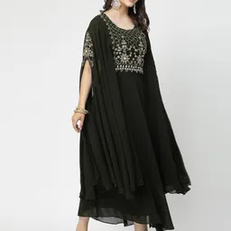 ts lifestyle Embroidered Georgette Women Kaftan image 3