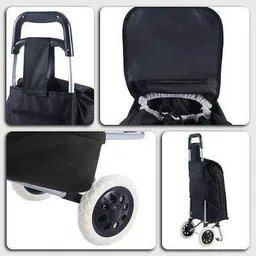 krishyam Shopping Bag with Wheels Luggage Trolley image 2