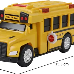 dickie Simba Battery Operated School Bus with Light and Sound - 15 cm image 4