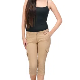 fashion cult Women Beige Capri image 5