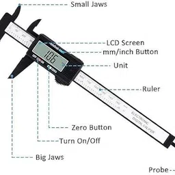 snazora Electronic Digital Calipers, inch and Millimeter Conversion,LCD Screen displays 0-6" Caliper Measuring Tool, Automatic Shutdown, Black Plastic Digital Caliper image 5