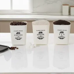 areum house Plastic Tea Coffee & Sugar Container - 100 ml image 1