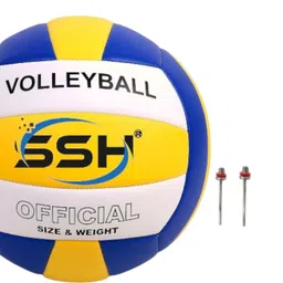 shorya Premium SOFT Synthetic Volleyball Kit Size -4 with Air Pump and Net Volleyball - Size: 4 image 3