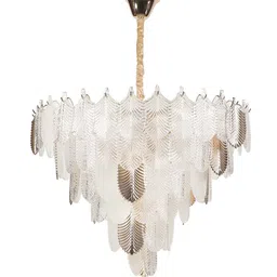stello Abin White Metal & Glass Empire Chandelier image 4