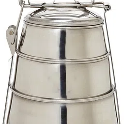 namo international Stainless Steel Pyramid Lunch Box 3 Containers Lunch Box image 3