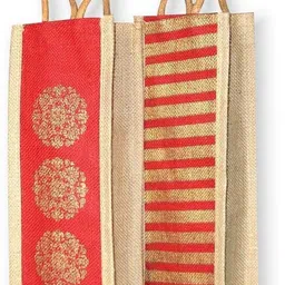 a&a Jute Eco-Friendly Water Bottle Wine Bottle Carry Bag-picture-21