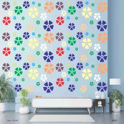 kidli Floral Flower Pattern , 16x24Inch, Decorative Wall Stencil Designs STNL_193 DIY Reusable and Washable Modern Wall Painting Stencil Design For Wall, Living Room Painting, Hotels Painting, Bedroom, Hall Decoration Stencil-picture-27