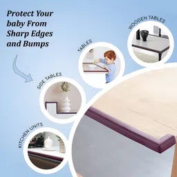 giggli Baby Safety Edge Corner Guard Edge Guards (2 Meter ) Edge Guards 3PC (BROWN) image 2