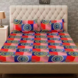 alcotex Cotton Double Flat 240 TC Abstract Bedsheet image 3
