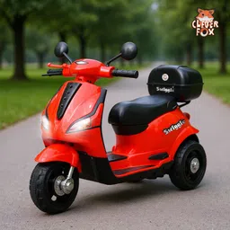 clever fox Kids Electric Scooter 3-Wheel Design Operated With Charger, LED Lights, Music Scooter Battery Operated Ride On-picture-15