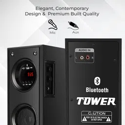 ultiads R3-DE Sound Stereobass Built-in FM 100 W Bluetooth Tower Speaker image 4