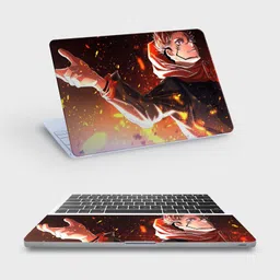 Yuckquee Ryomen Sukuna Laptop Skin fits 14.1, 14.4, 15.1, 15.6 Inches Laptop. A-22 Vinyl Reusable Laptop Skin Compatible for 15.6 inch image 2