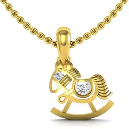 avsar Chair Diamond Yellow Gold Pendant image 1
