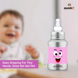 speedex Stainless Steel Baby Feeding Bottle with Internal Marking - 140 ml image 4