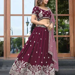 jogmaya fashion Embroidered Semi Stitched Lehenga Choli image 5