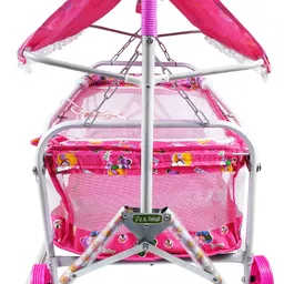swing n fly Baby Cradle Mosquito Net Jhula Palna Stroller Infant & Toddler Beds Bassinet image 5