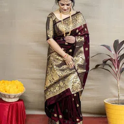 avantika fashion Woven Kanjivaram Pure Silk, Art Silk Saree-picture-39