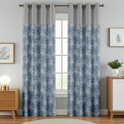 kraftiq homes 152 cm (5 ft) Window Polyester Semi Transparent Curtain (Pack Of 2)-picture-21