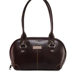 GENWAYNE Women Brown Solid Leather Structured Handheld Bag image 2