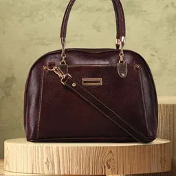 GENWAYNE Women Brown Leather Structured Handheld Bag-picture-36