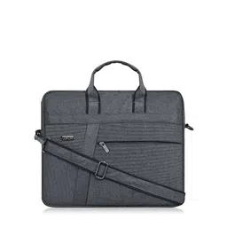LOREM Unisex Grey Textured Laptop Bag-picture-12