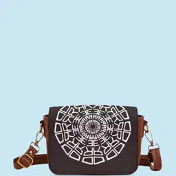 Kalankit Graphic Printed Structured Crossbody Sling Bag-picture-30