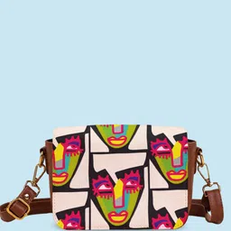 Kalankit Graphic Printed Swagger Sling Bag-picture-22