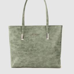 Lino Perros Green Textured PU Structured Laptop Bag-picture-42