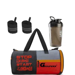 GROUPERS Colourblocked Medium Foldable Sports or Gym Duffel Bag-picture-16