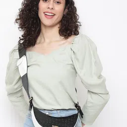 KLEIO Half Moon Croco Pattern Sling Chest Bag-picture-36