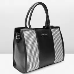 United Colors of Benetton Brand Logo Printed Structured Handheld Bag image 2