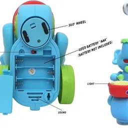 lnvstar toys Musical Walking Elephant Toy with Floating Ball Drum, Light & Sound Toy for Kids image 4