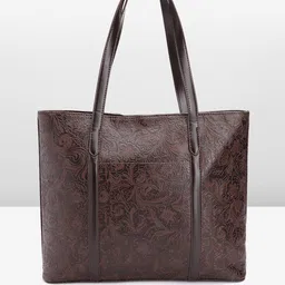 Lino Perros Floral Printed Structured Laptop Shoulder Bag image 3