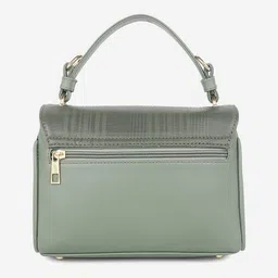 Black Spade Checked Structured Satchel image 3