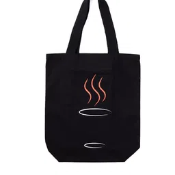 Doodle Eco-Friendly Reusable Cotton Caffine Shot Canvas Zipper Tote Bag image 5