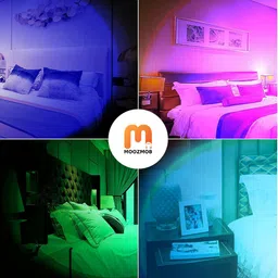 MOOZMOB 360 Degree Rotatable 7 Color 13 Functional Modes with Pattern Changing Button USB Sunset Projector Led Light USB Night Light for Cars, Bedroom, Parties, Videos, Insta Reels and More LAMP0004 Led Light image 5