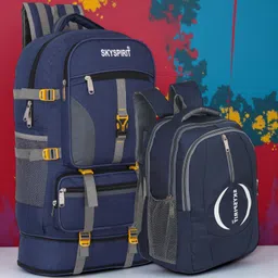 Dual Trek Rucksack & Big Backpack Travel Bag Combo Rucksack - 700 L-image-72