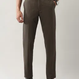 arrow Men Regular Fit Brown Polyester Trousers-picture-28