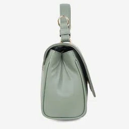 Black Spade Checked Structured Satchel image 5