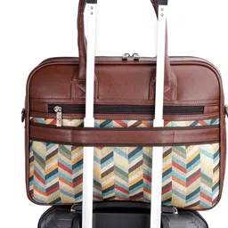 THE CLOWNFISH Regular Printed Jute Laptop Bag image 5