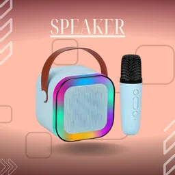 MG TRADER 10W Bluetooth Speaker Wireless Karaoke Mic Speaker with RGB Light speakersWE101 10 W Bluetooth Home Audio Speaker image 1