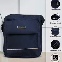 ZIPLINE Unisex Textured Messenger Bag image 5