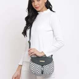 KLEIO Jacquard Saddle Sling Bag image 1